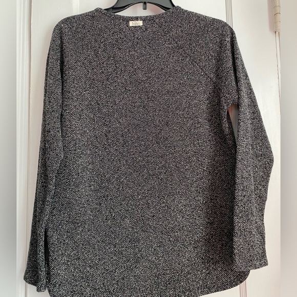 Búho Pocket Pullover Marbled Gray Knit Raglan Sweater, Sz: Small - Picture 3 of 6